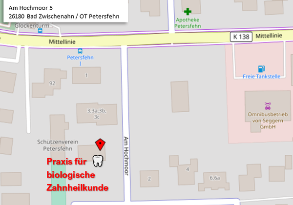 Karte: Am Hochmoor 5, 26160 Bad Zwischenahn / OT Petersfehn