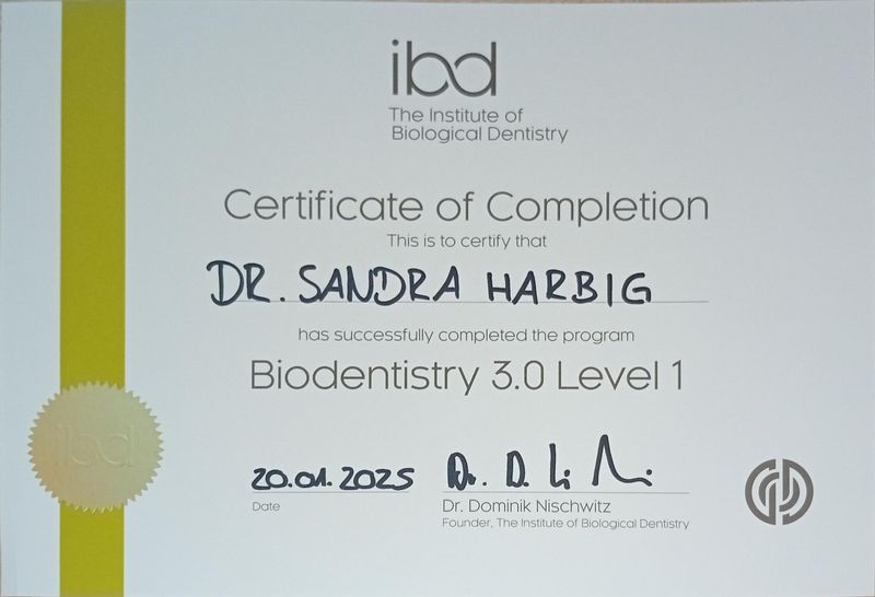 Institute of Biological Dentistry / Biodentistry 3.0 – Dr. S. Harbig